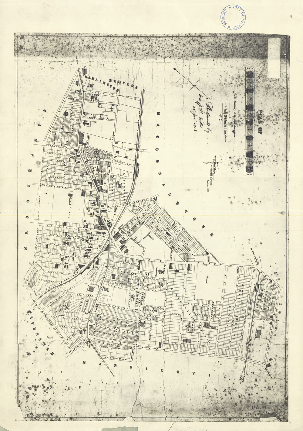 Map - Newtown, 1885 | City of Sydney Archives