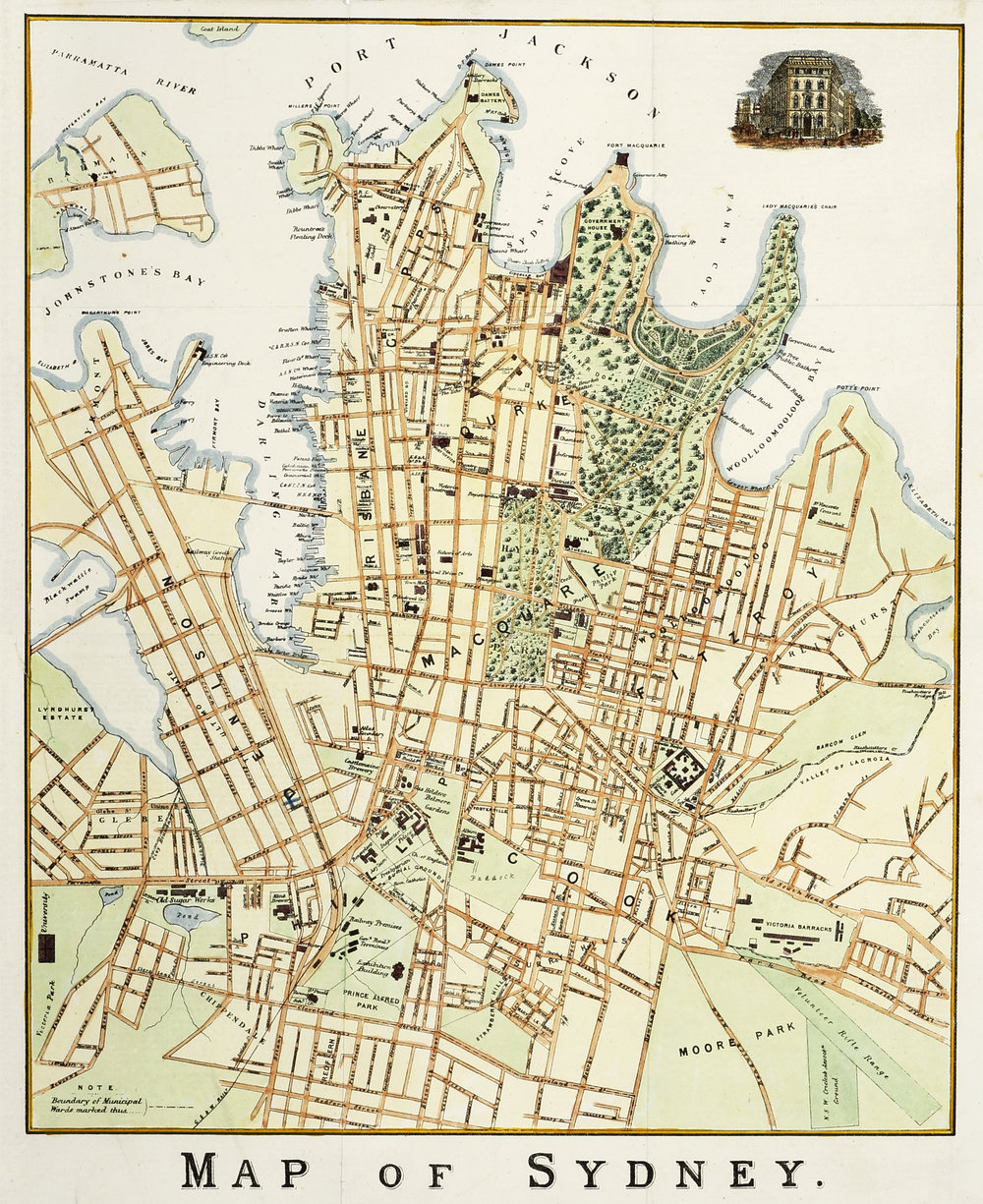 Map of Sydney with municipal ward boundaries, circa 1882 | City of ...