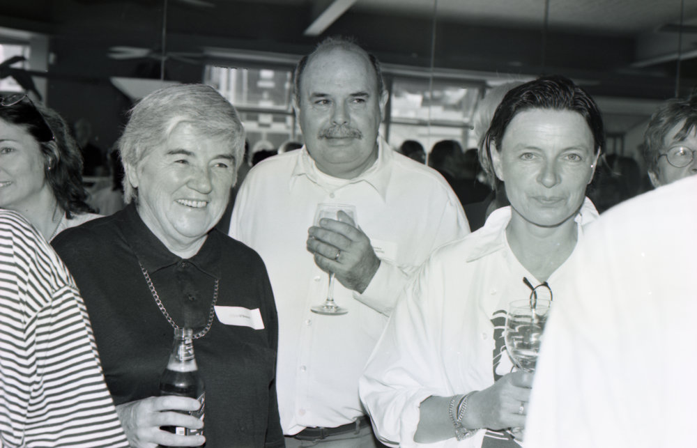 Dawn O'Donnell, her bar Manager, and Aniek Baten her partner / wife ...