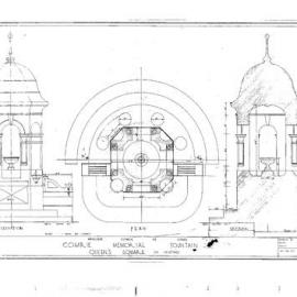 Plan - Comrie Memorial Fountain, Queen's Square Sydney, 1928 [M]