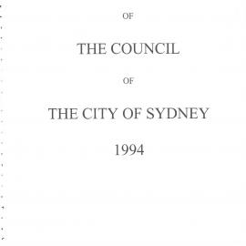 Proceedings of the City of Sydney, 1994