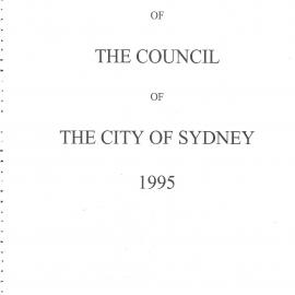Proceedings of the City of Sydney, 1995