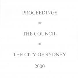 Proceedings of the City of Sydney, 2000