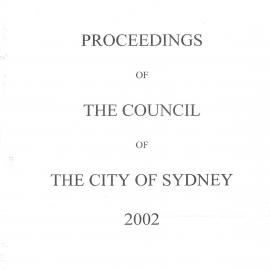 Proceedings of the City of Sydney, 2002