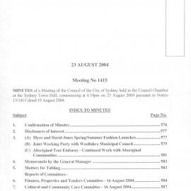 Proceedings of the City of Sydney, 2004 - Vol 2 (Aug-Dec)