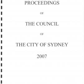 Proceedings of the City of Sydney, 2007