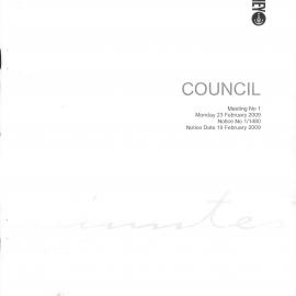 Proceedings of the City of Sydney, 2009