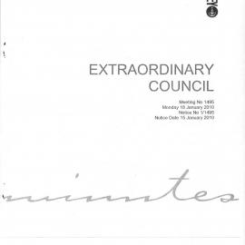 Proceedings of the City of Sydney, 2010 (including Extraordinary Council Meeting)