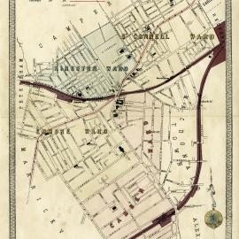 Newtown, Parish of Petersham, Lithographed and published by Higinbotham and Robinson, circa 1886-89