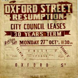 Oxford St resumption - area between Oxford Street and Foley Street, 1913