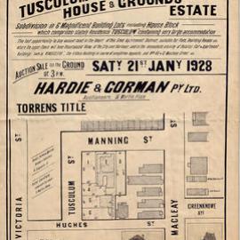 Tusculum House and Grounds Estate Potts Point, 1928