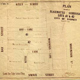 Blackwattle subdivision lots 41-42 [area between Mountain, Smail, Bay, Kelly Streets]