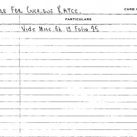 City Engineer's Cards: Land Sale For Over Due Rates