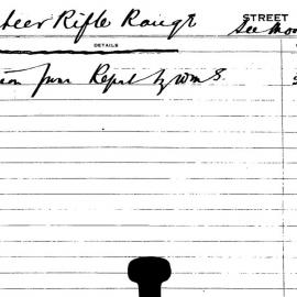 City Engineer's Cards: Volunteer Rifle Range