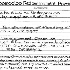 City Engineer's Cards: Woolloomooloo Redevelopment Precinct