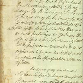 Letter - George Paton tender for curbing and guttering streets with use of Argyle Cut stone, 1845