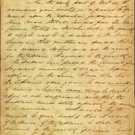 Letter: S. Elliott, Charlotte Pl. applies for payment for road metal landed from the Brig 'Governor 