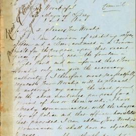 Letter - Requesting permission to exhibit a tiger, bear and deer near Hyde Park, 1851