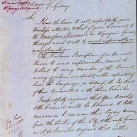 Letter - H White of Wynyard Square writes to complain about nuisance caused by the omnibuses, 1863