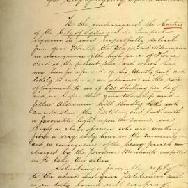 Petition: Carters requesting wage increase of one shilling per day