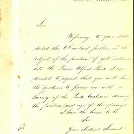Letter: John Rae, Under Secretary, Department of Public Works to the Town Clerk. For tracings 
