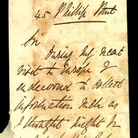 Letter: Alfred Roberts, 45 Phillip Street, passing on to the Council municipal papers he gathered 