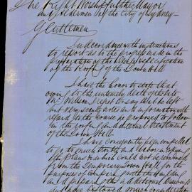 Memorandum - City Architect A Bond reports on the scant details left by the late J H Willson, 1873