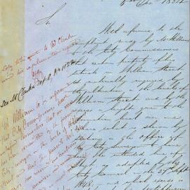 Memorandum: Acting City Surveyor replies to a complaint by Mr. Williams that his property has been 