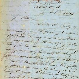 Letter - Privy at London Coffee House, Hunter Street Sydney, 1855