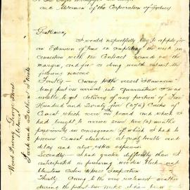 Letter - Extension of time for wood paving George Street, 1883