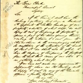 Letter: Dalgety, Blackwood & Co. Requesting curbing and guttering outside their premises and then 
