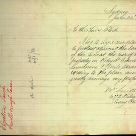 Letter: Mrs Smith wrote to the TC objecting to the lowering of the lane at the rear of her Riley 