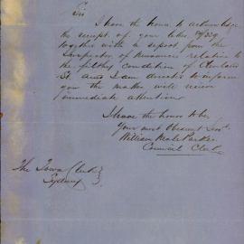 Letter: TC, Redfern. Informing the City Council that the dirty condition of Cleveland Street would 