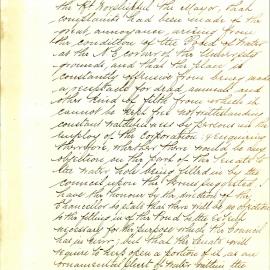 Letter - discusses the future of pond in the NE corner of University grounds and Victoria Park, 1884