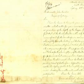 Letter - Complaint about dangerous lack of exits at Gaiety Theatre, 1882