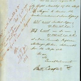 Letter: Smith, Campbell & Co, Macquarie Place. Tendering iron pipes for sale from the ship "La 