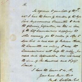 Letter: W.H. Catlett, Hyde Park Improvement Committee to City Commissioners. Concerning erection of 
