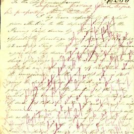 Letter: James Howarth, King St to City Commissioners. Complaint concerning flagging laid down by Mr 