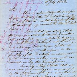 Letter: William Randle, Bligh Street wrote to request an immediate payment of the balance of monies 