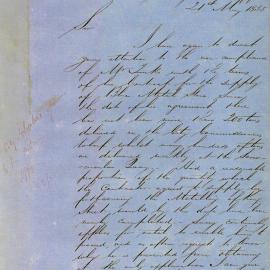Memorandum: William H Baron, City Surveyor reported on the non compliance of Mr Tunks with his contract 