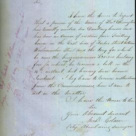 Memorandum: Michael Golden, City Building Surveyor, reported that Thomas Etherington had recently erected 