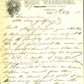 Letter - Henry Marsh & Co. complaint regarding nuisance caused by barrowmen, 1855