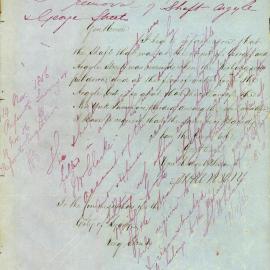 Letter - Replacement of the shaft adue to flooding from Argyle Cut, 1856