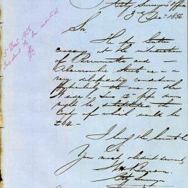 Memorandum: City Surveyor's office indicating the open gutter crossings at the intersection of Parramatta 