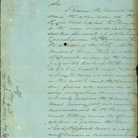 Letter: Charles Moore, Botanic Gardens to Council. Extraction of gravel for works in the City has 