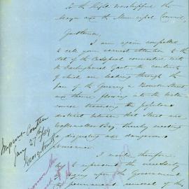 Memorandum - Unpleasant and dangerous state of cesspool at Darlinghurst Gaol, 1859