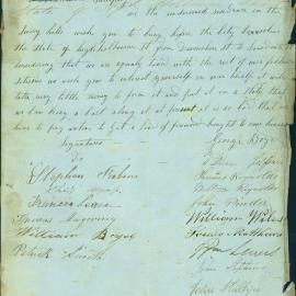 Petition: George Boyd, William Jefferis, Thomas Reynolds, William Reynolds, John Pinder et al 