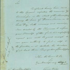 Letter: Redfern Muncipal Council requesting consideration re omnibus operations through Redfern 