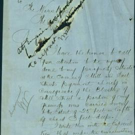 Letter: J B Verdau 54 Yurong St, requesting Council build a wall along the Mill St side of his 