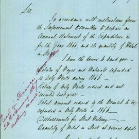 Report: E. Bell, City Engineer, attaching various expenditure reports for 1866.